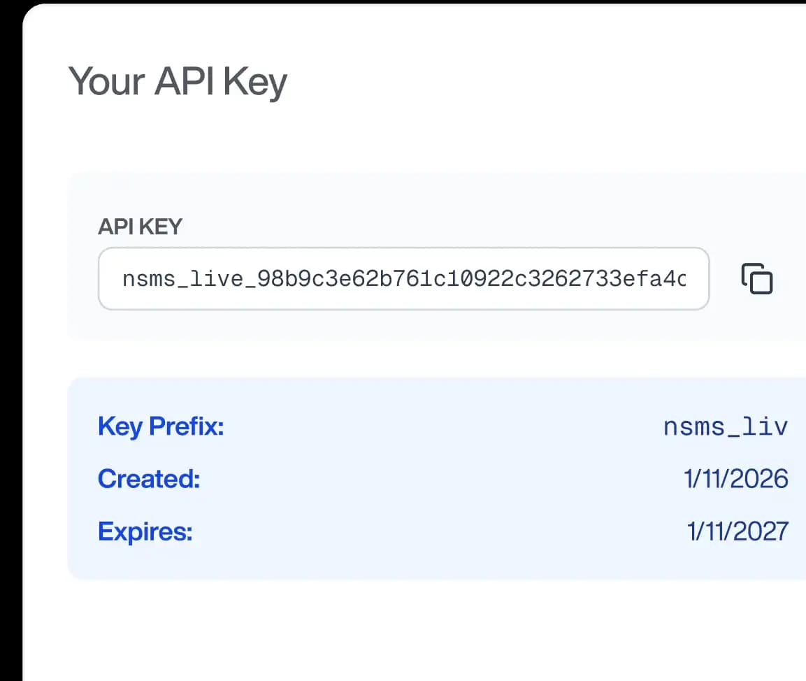 NewNest SMS API integration for seamless system connectivity
